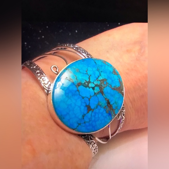 Turquoise 925 Sterling Silver Cuff Bracelet